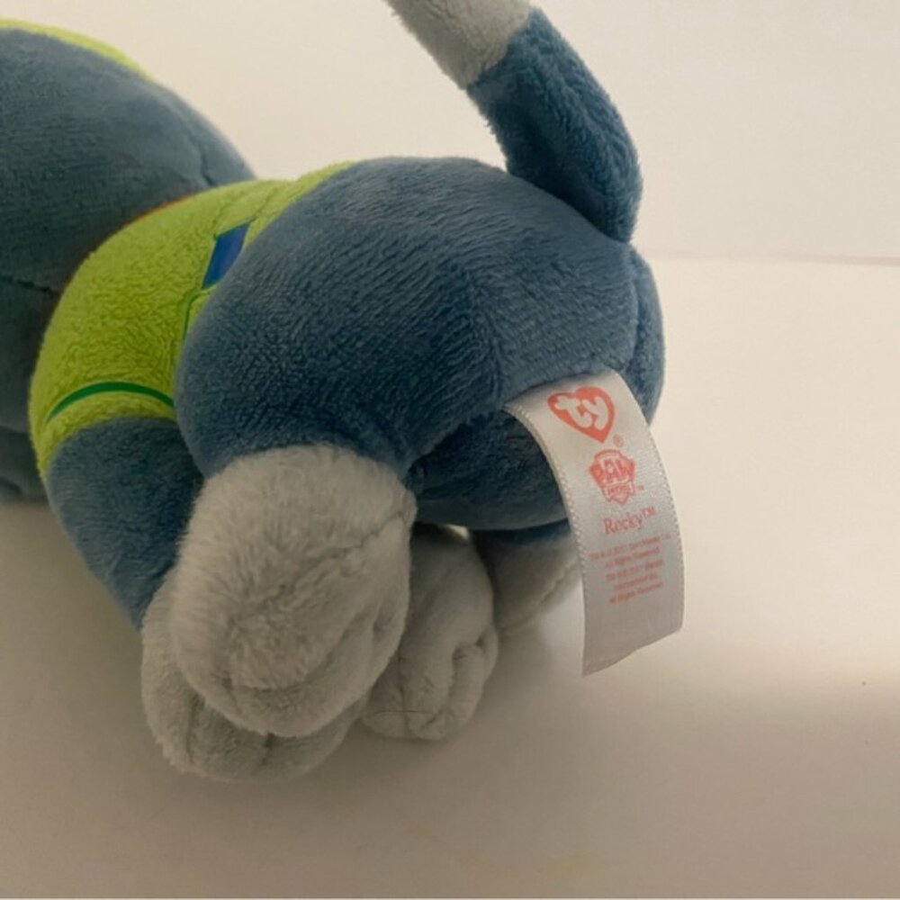 Ty Beanie Boo Paw Patrol Plush Rocky Stuffed Animal Toy - Picture 3 of 4